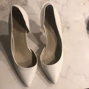 White Snakeskin ALDO heels